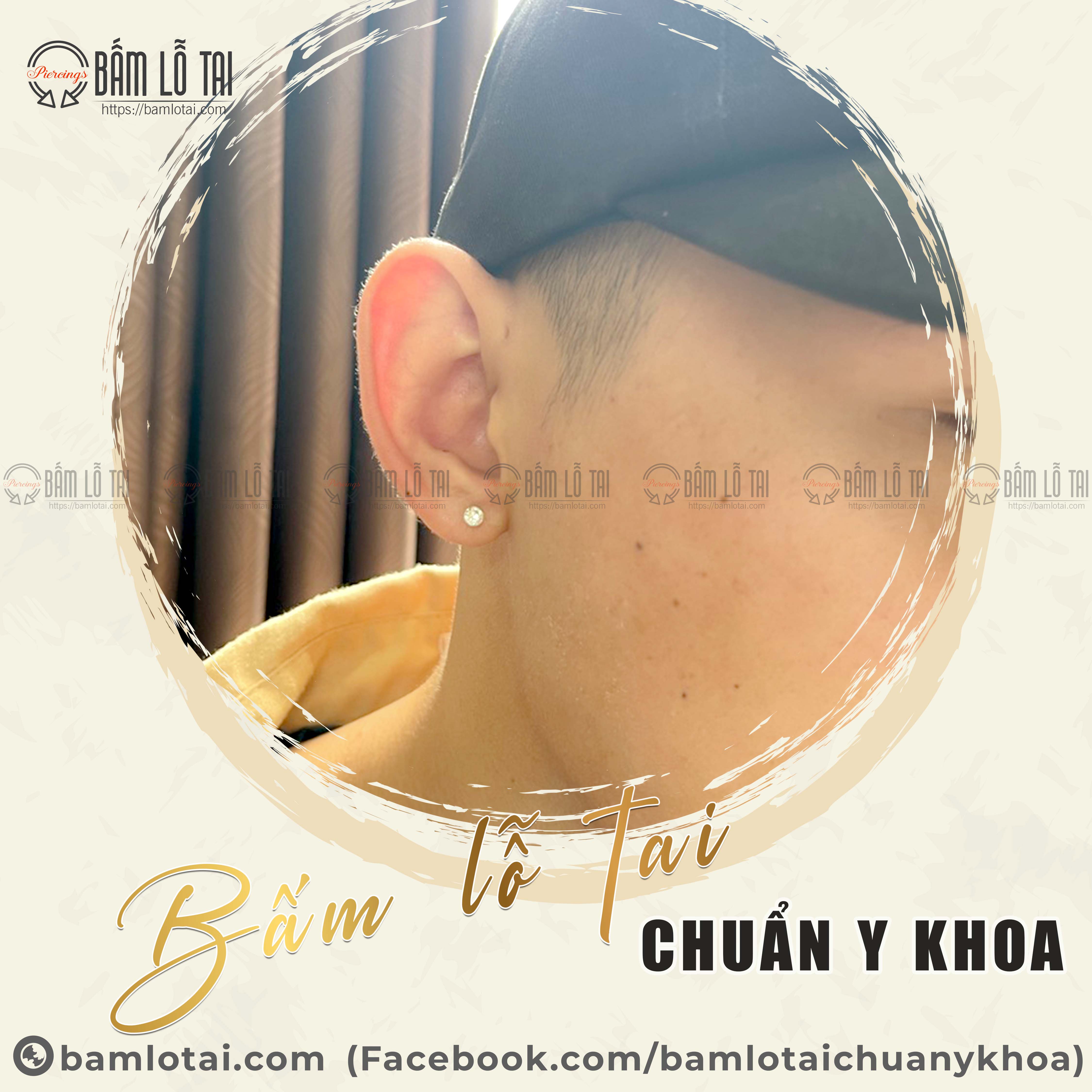 Bấm lỗ tai nam đẹp hcm