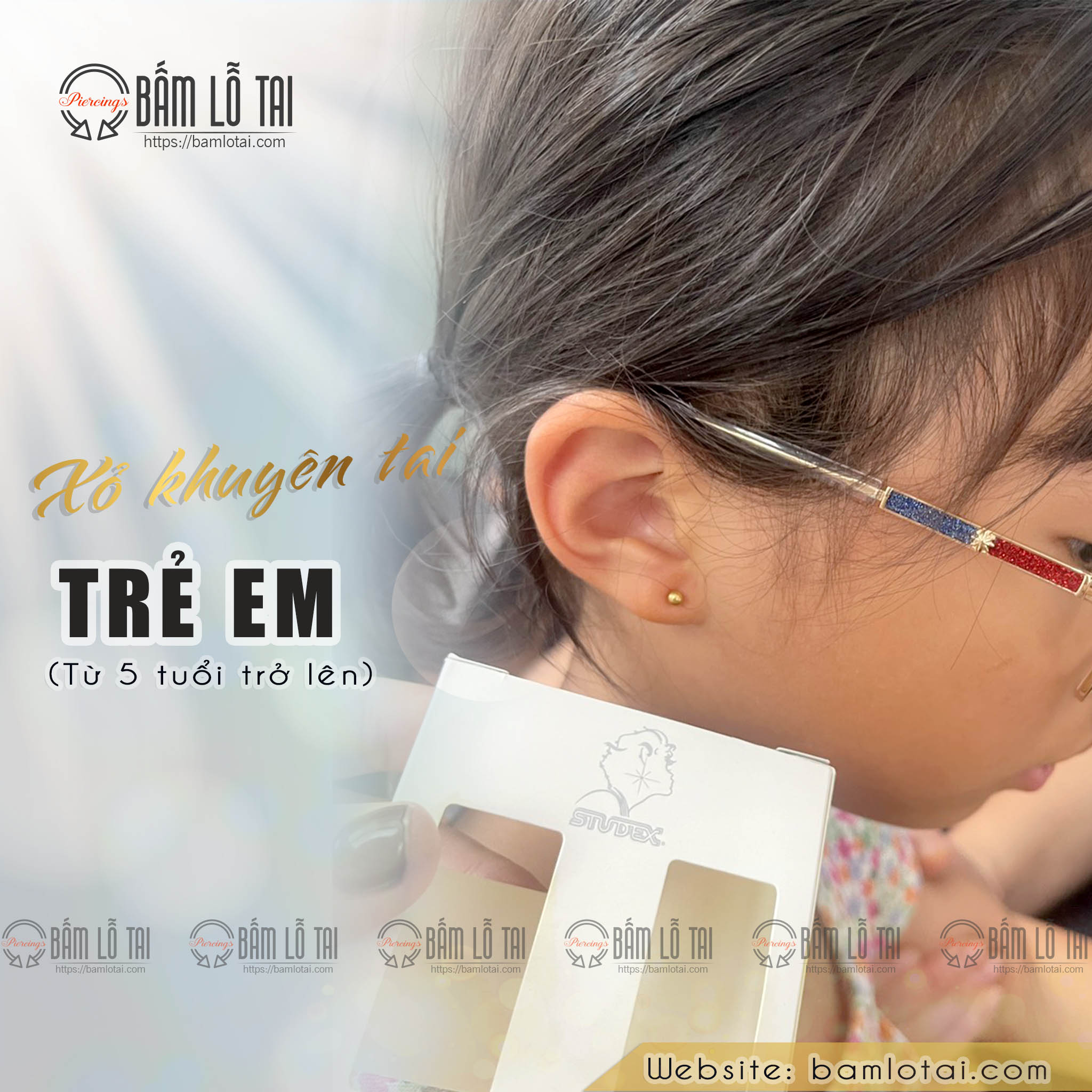 xỏ khuyên trẻ em