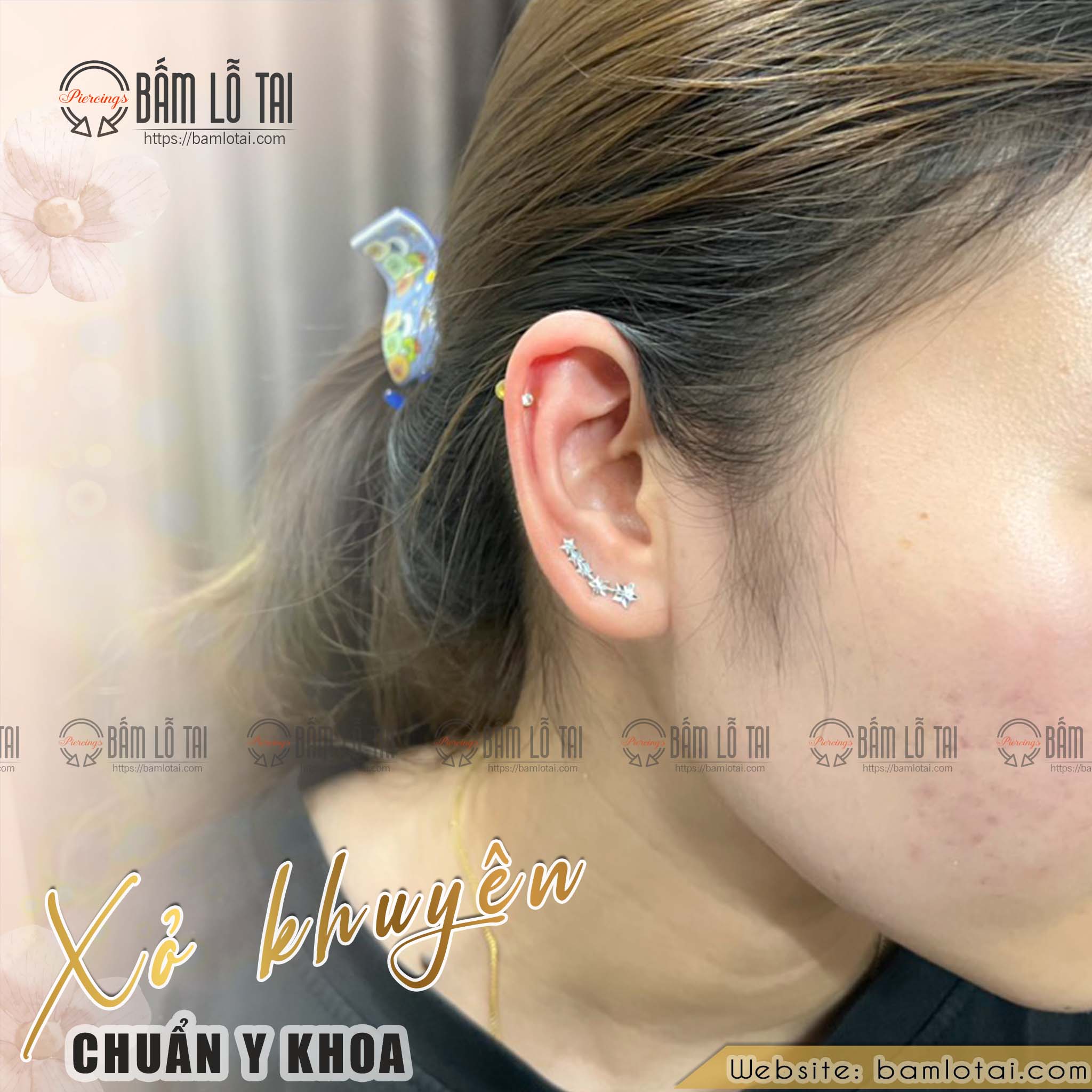 xỏ khuyên chuẩn y khoa