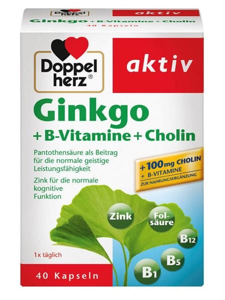 Viên uống bổ não Doppelherz Aktiv Ginkgo + Vitamin B + Cholin Viên uống bổ não Doppelherz Aktiv Ginkgo + Vitamin B + Cholin