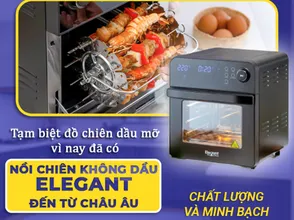 Nồi chiên không dầu Elegant AF529T - Dung tích LỚN HƠN - Nấu nướng ĐÃ HƠN