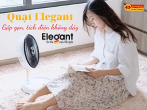 Chiếc quạt chân ái thời hiện đại: quạt gấp thông minh tích điện ELEGANT