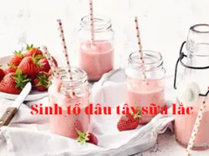 Bơ dâu tây sữa lắc
