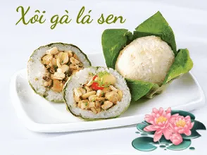 Công thức nấu ăn | Xôi gà lá sen