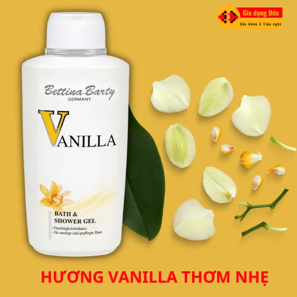 Sữa tắm Vanilla Bettina Barty hương nước hoa nhập khẩu Đức