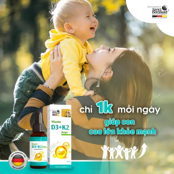Vitamin D3 K2 drops Sanct Bernhard CHLB ĐỨC