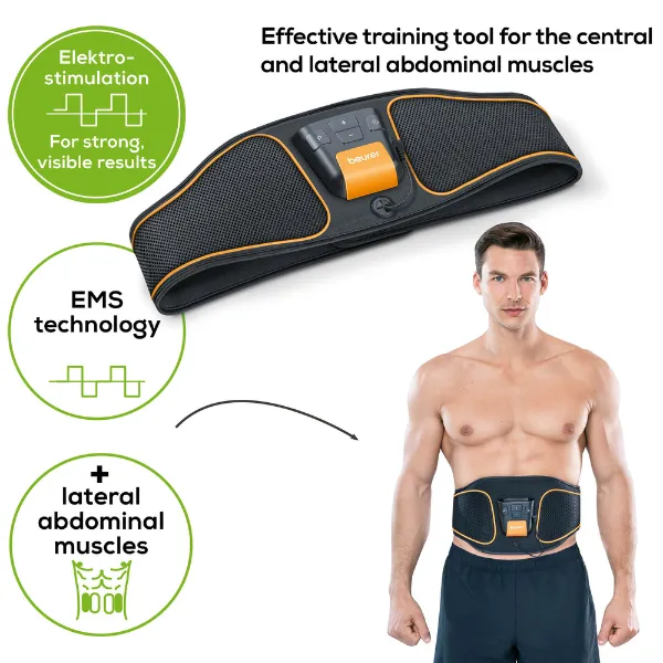 Tập bụng tại nhà với đai tập cơ bụng Beurer EM37 chính hãng Đức