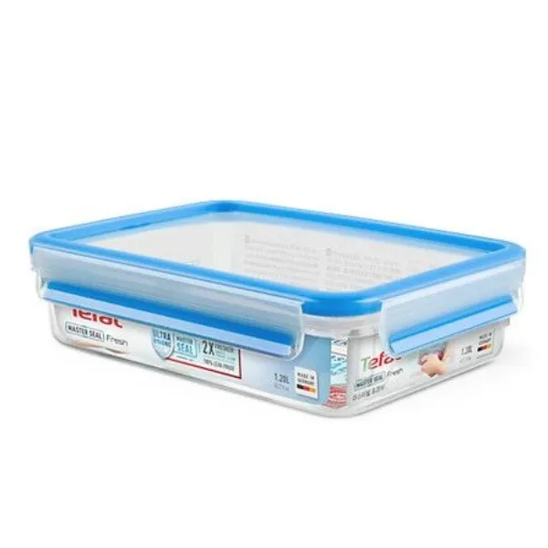 Hộp nhựa vuông Tefal Masterseal Fresh K3021422 - 1.2L - Xanh