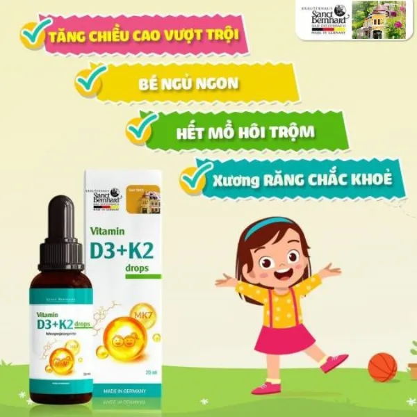 Vitamin D3 K2 drops Sanct Bernhard CHLB ĐỨC