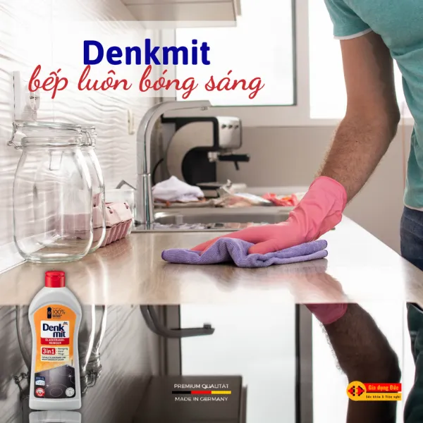 Chai Vệ Sinh Bếp Từ Denkmit 3in1 nhập khẩu Đức