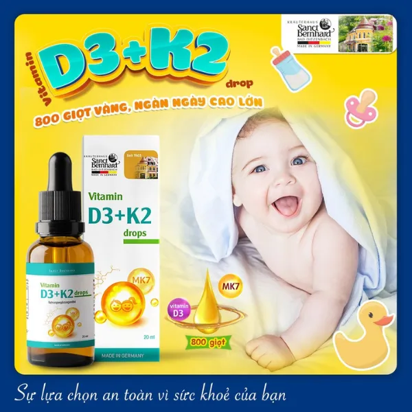 Vitamin D3 K2 drops Sanct Bernhard CHLB ĐỨC