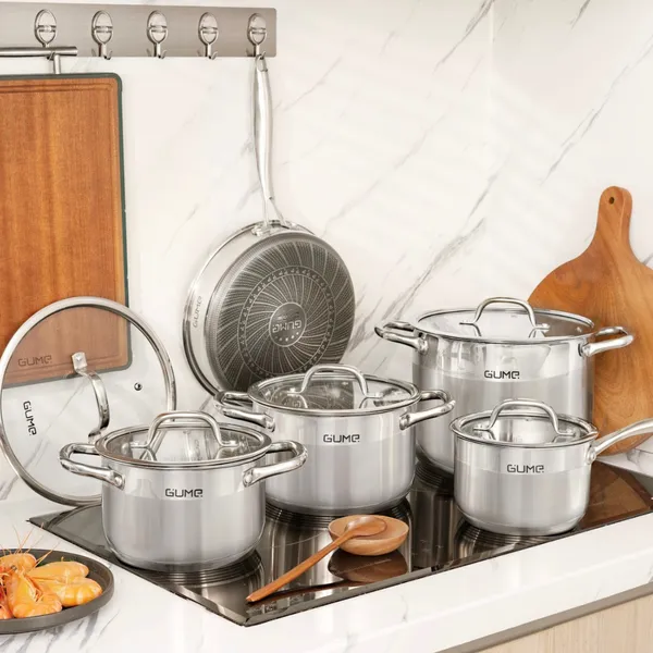 Bộ nồi Inox 5 món cao cấp Gume Hàn Quốc