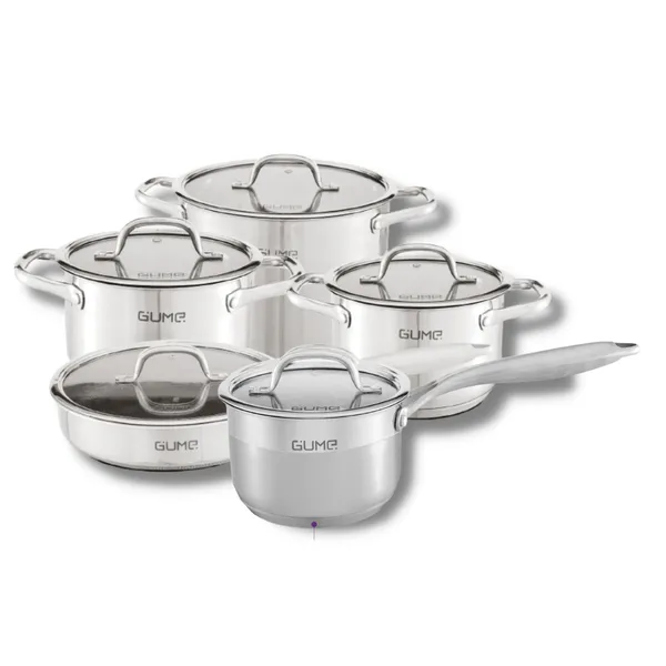 Bộ nồi Inox 5 món cao cấp Gume Hàn Quốc