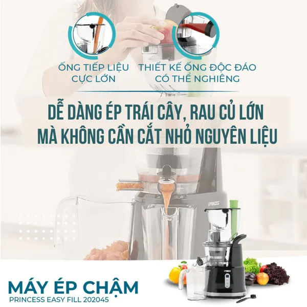 Máy ép chậm Princess Easy Fill Hà Lan