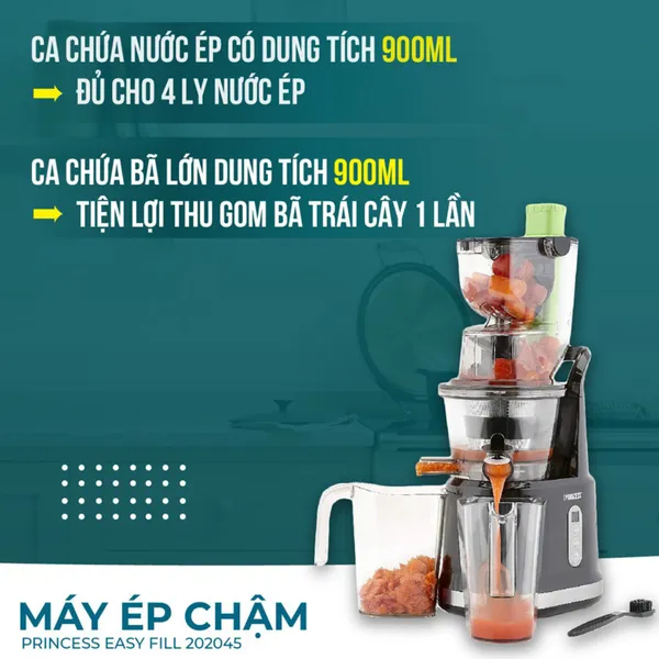 Máy ép chậm Princess Easy Fill Hà Lan