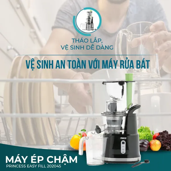 Máy ép chậm Princess Easy Fill Hà Lan