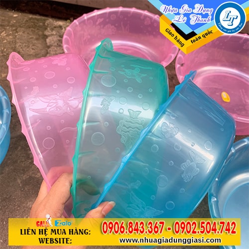 Thau nhựa trong suốt đẹp mắt Thau nhựa trong suốt đẹp mắt