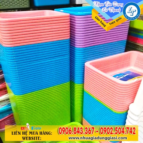 Rổ nhựa chữ nhật đa năng giá rẻ Rổ nhựa chữ nhật đa năng giá rẻ
