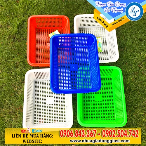 Rổ nhựa chữ nhật đa năng Rổ nhựa chữ nhật đa năng