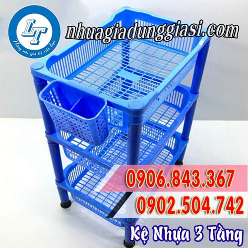 Kệ nhựa 3 tầng dày chắc