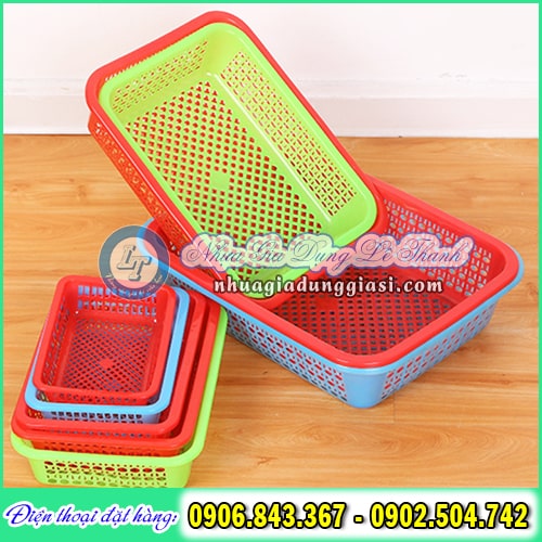 Rổ nhựa chữ nhật Rổ nhựa chữ nhật