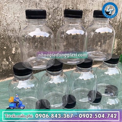 Chai nhựa PET tròn lùn Chai nhựa PET tròn lùn