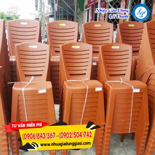 Ghế nhựa tựa lưng sọc ngang Ghế nhựa tựa lưng sọc ngang