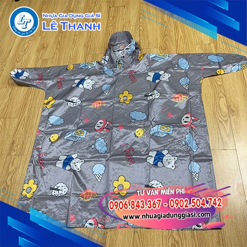 Áo mưa bít họa tiết ngộ nghĩnh Áo mưa bít họa tiết ngộ nghĩnh