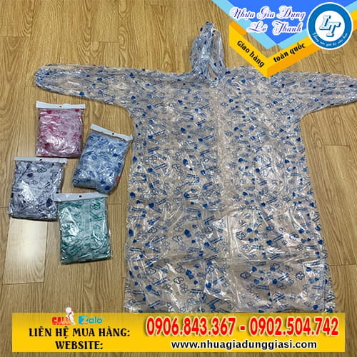Áo mưa dùng 1 lần họa tiết dễ thương Áo mưa dùng 1 lần họa tiết dễ thương
