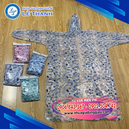 Áo mưa nilon họa tiết dễ thương Áo mưa nilon họa tiết dễ thương