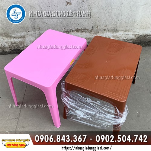 Bàn nhựa chữ nhật bóng đẹp dễ vệ sinh Bàn nhựa chữ nhật bóng đẹp dễ vệ sinh