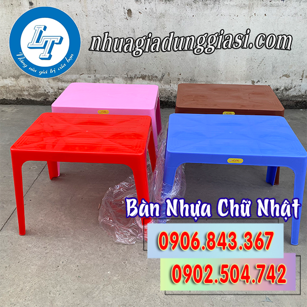Bàn nhựa chữ nhật giá rẻ