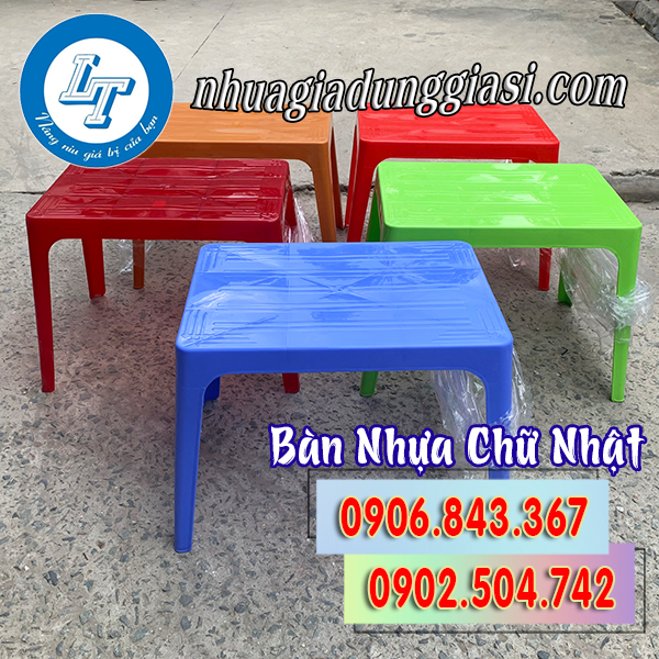 Bàn nhựa chữ nhật giá sỉ