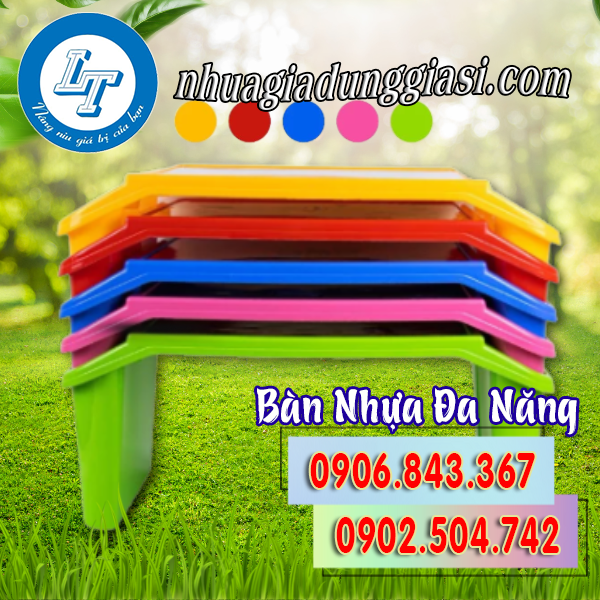 Bàn nhựa đa năng nhiều màu