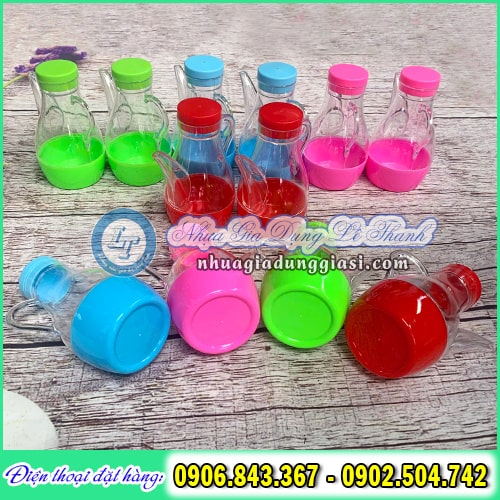 Bình đựng nước mắm gia vị đủ màu Bình đựng nước mắm gia vị đủ màu