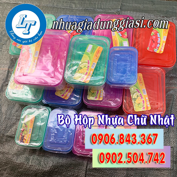 Bộ hộp nhựa chữ nhật