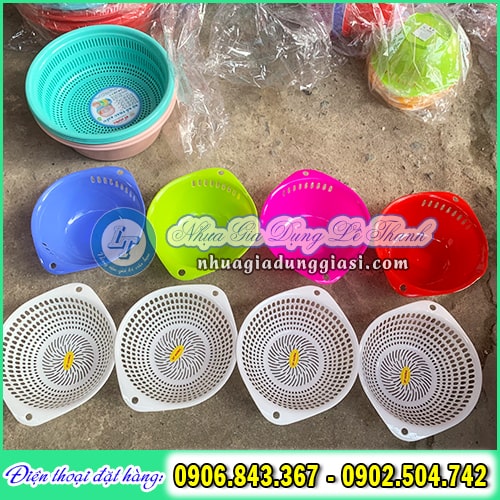 Bộ thau rổ nhiều màu đẹp mắt Bộ thau rổ nhiều màu đẹp mắt