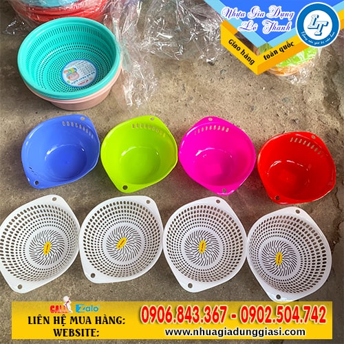 Bộ thau rổ nhựa đa năng Bộ thau rổ nhựa đa năng