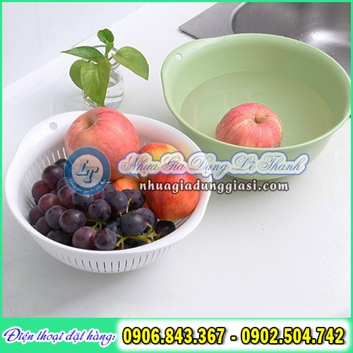 Bộ thau rổ nhựa tiện dụng Bộ thau rổ nhựa tiện dụng