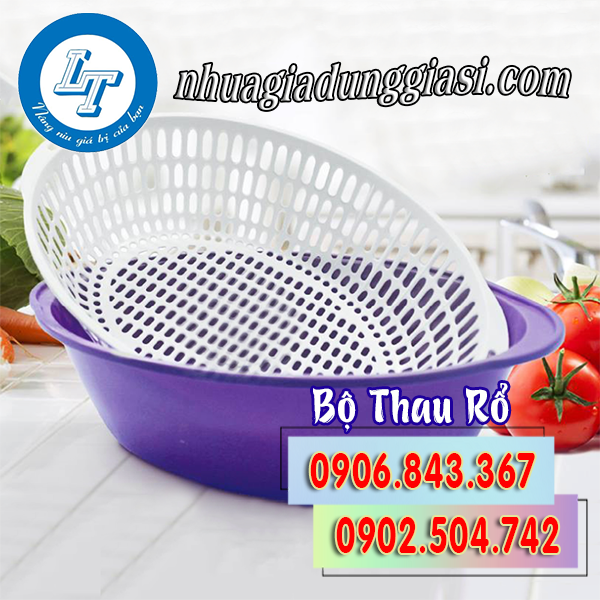 Bộ thau rổ nhựa