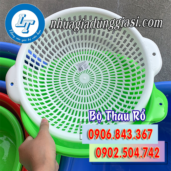 Bộ thau rổ tròn
