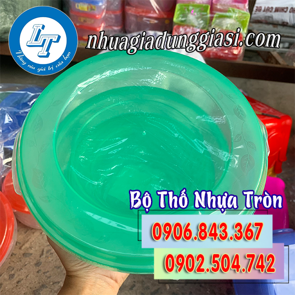 Bộ thố nhựa tròn giá rẻ