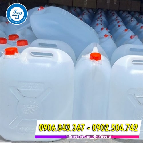 Can nhựa trắng đựng rượu cồn hóa chất