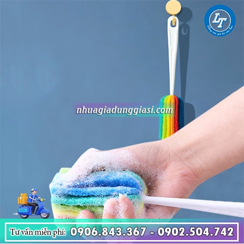 Cây cọ rửa ly 7 màu mềm mại Cây cọ rửa ly 7 màu mềm mại