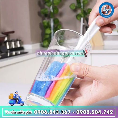 Cây cọ rửa ly 7 màu tiện dụng Cây cọ rửa ly 7 màu tiện dụng
