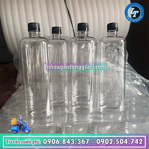 Chai nhựa 1 lít dày đẹp Chai nhựa 1 lít dày đẹp