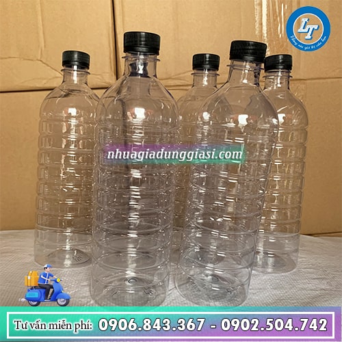 Chai nhựa 1 lít sọc Chai nhựa 1 lít sọc