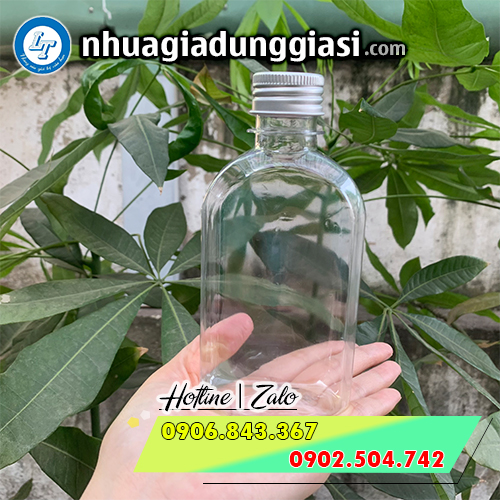 Chai nhựa dẹp vai bầu 250ml Chai nhựa dẹp vai bầu 250ml