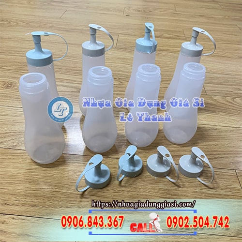 Chai nhựa đựng tương đáy bầu Chai nhựa đựng tương đáy bầu