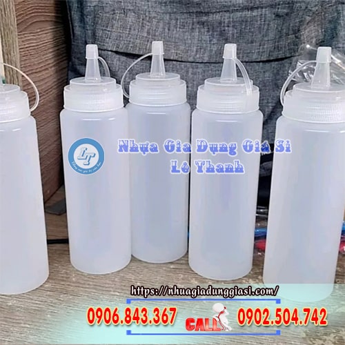 Chai nhựa đựng tương tròn Chai nhựa đựng tương tròn